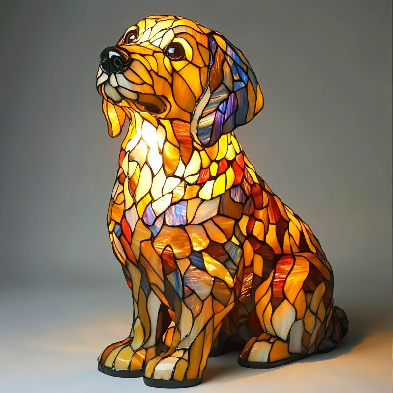 Lampada notturna LED artistica a forma di razza di cane per atmosfera accogliente