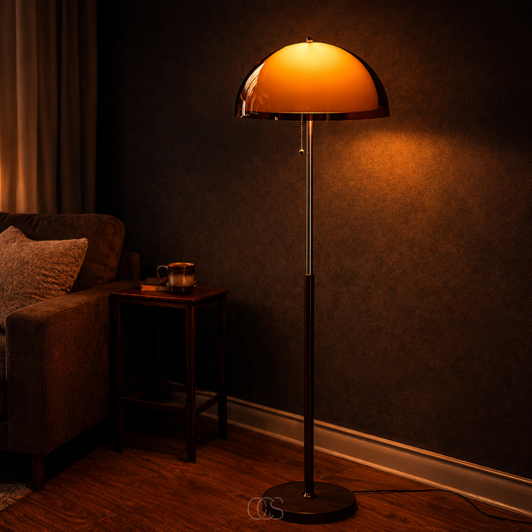 Coby Pilz Stehlampe mit Retro-Charakter