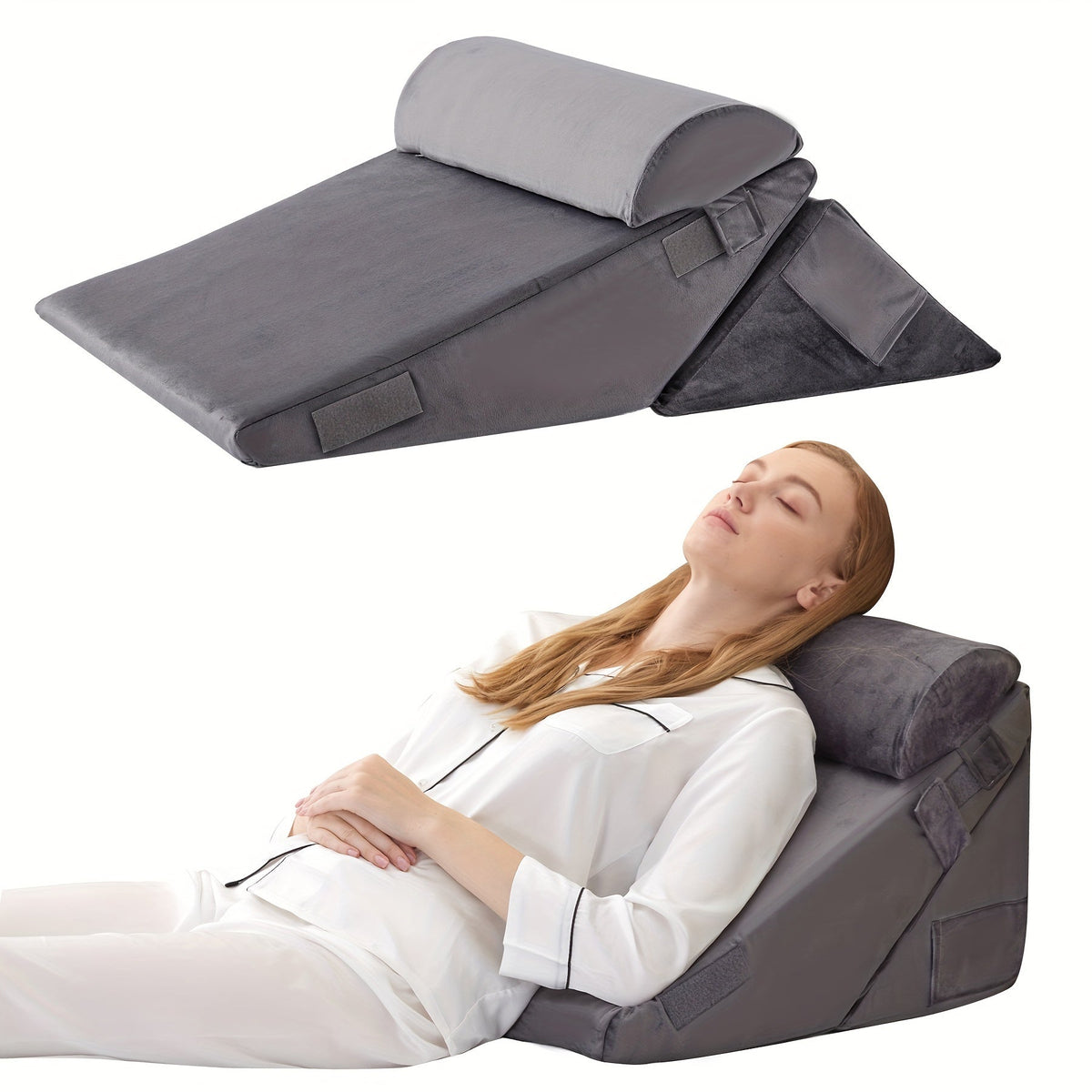 Cuscino a cuneo regolabile per letto per comfort elevato