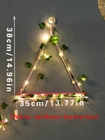 Mensola in legno con decorazione a foglia appesa, mensola LED decorativa, arredamento estetico per stanza, mensole galleggianti, espositore da parete per soggiorno