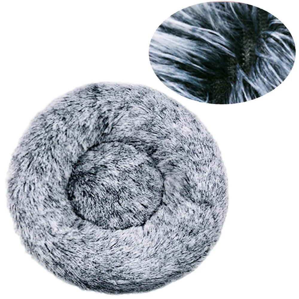 Cuccia rotonda per cani invernale calda, cesta in peluche per cani, cuccia lavabile per animali domestici per cani di taglia piccola, media e grande, divano per gatti