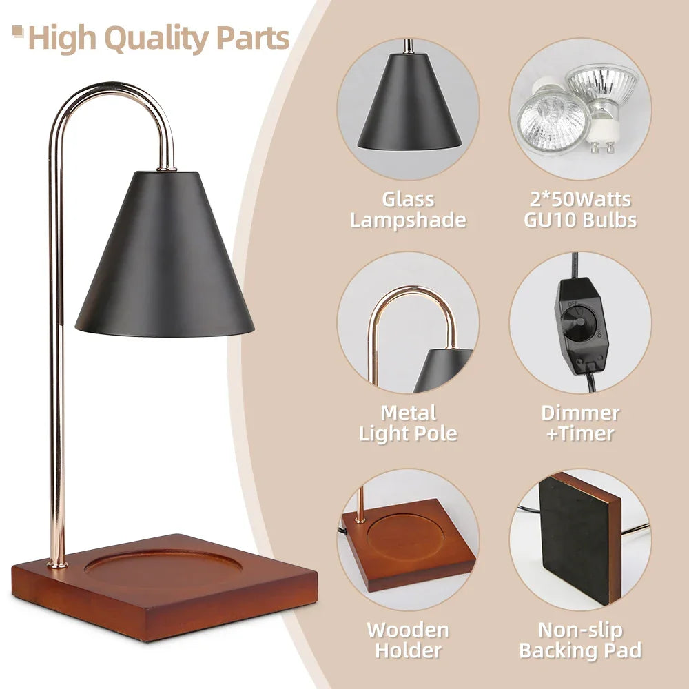 Lampe chauffe-bougie pour une lueur chaleureuse