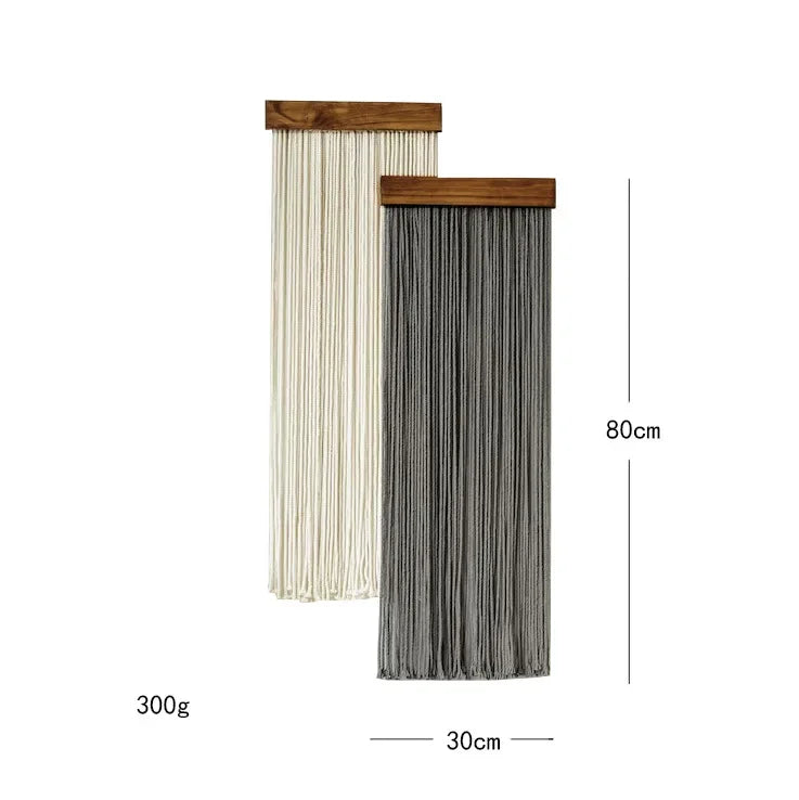 Macrame Wall Hanging Tapestry with Wooden Stick