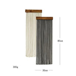 Macrame Wall Hanging Tapestry with Wooden Stick