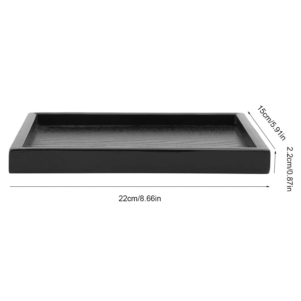 Plateau à thé en bois rectangulaire, bois massif, plateau de service pour thé, café, snacks, repas pour maison, hôtels, restaurants, cantines