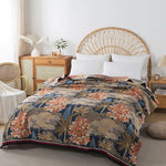 Flowers Cotton Blanket Bedspread Cooling Quilt