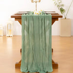Lilac Purple Cheesecloth Table Runner