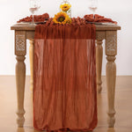 Lilac Purple Cheesecloth Table Runner