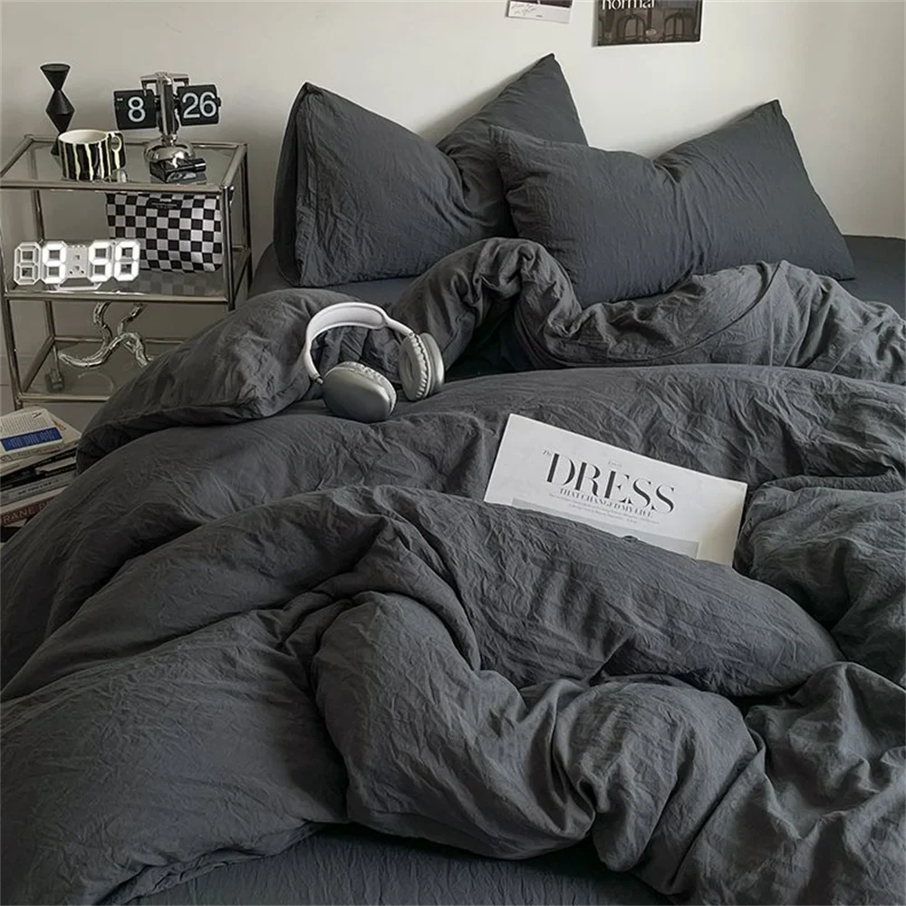 4-Piece Brushed Bedding Set | Soft Duvet Cover & Bed Sheet Set