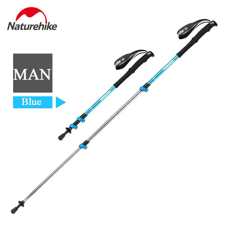 Bețe de drumeție din aluminiu Naturehike, cu trei segmente