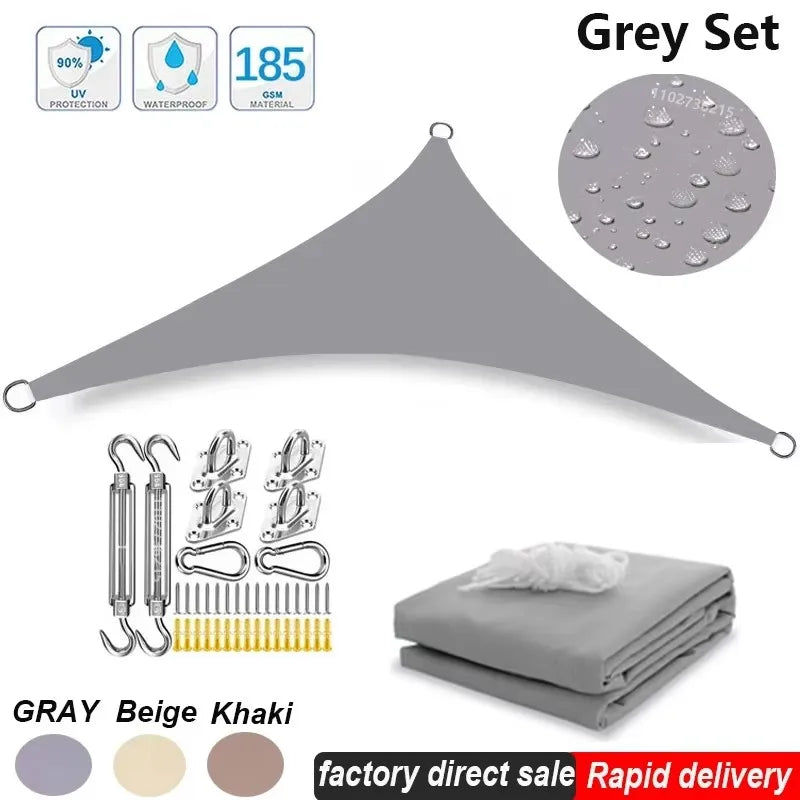 Triangle Sun Shade Sail Waterproof Outdoor Garden