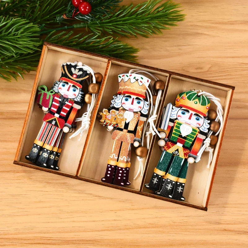 Ornements de table soldats de Noël avec caractère festif