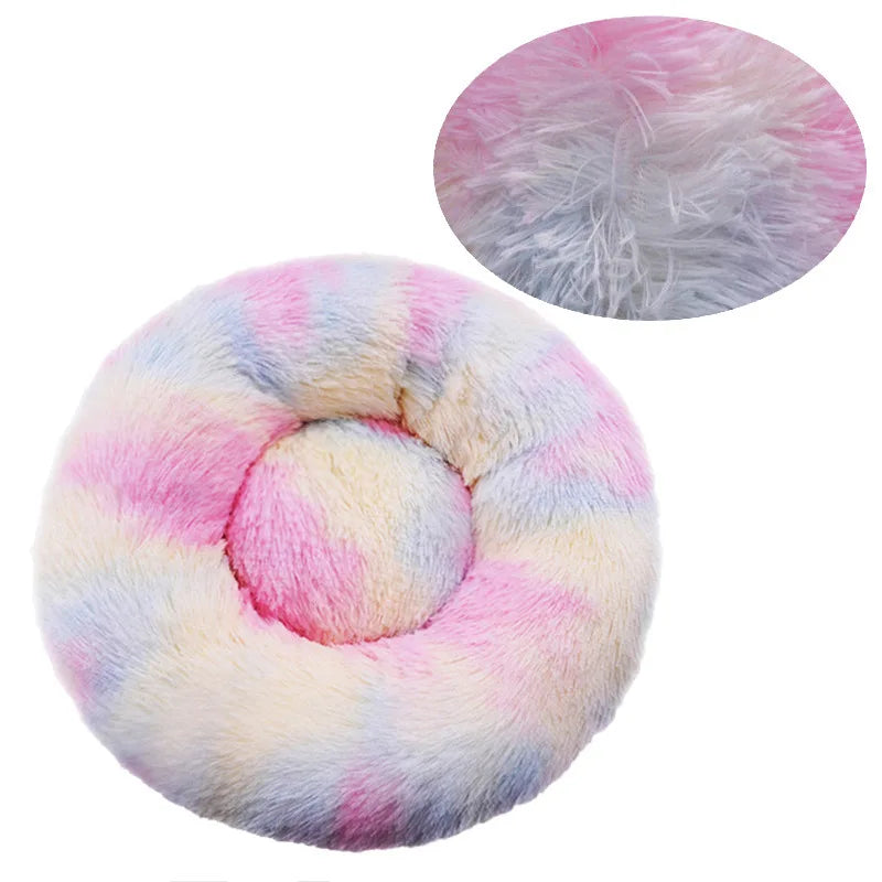 Cuccia rotonda per cani invernale calda, cesta in peluche per cani, cuccia lavabile per animali domestici per cani di taglia piccola, media e grande, divano per gatti