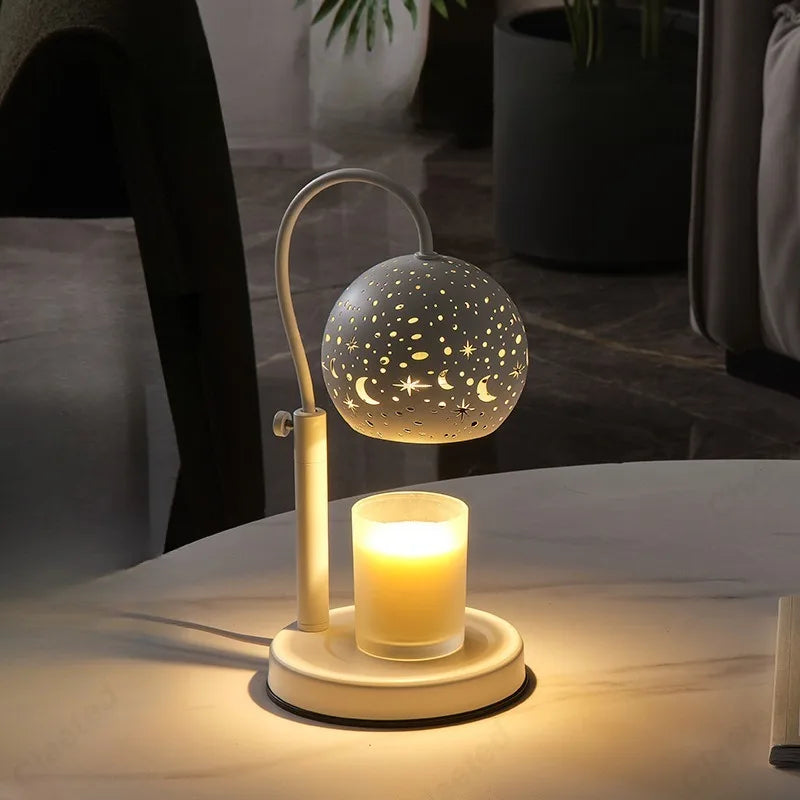 Nebeská lampa na ohřívání svíček s hvězdným svitem