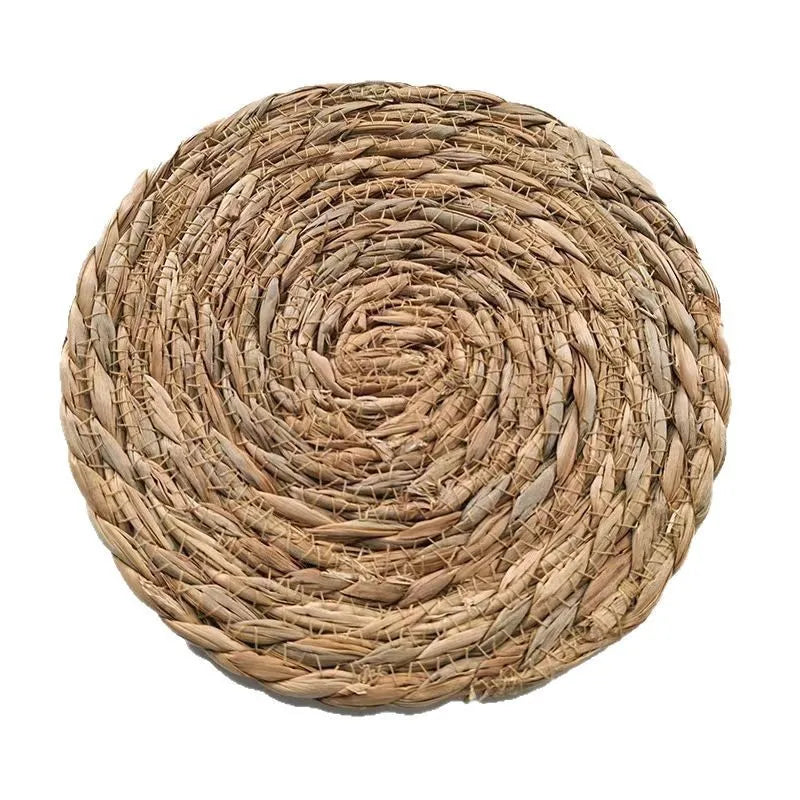 Handgewebte Rattan-Platzsets, rund, hitzeisolierend