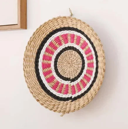 Panier mural tissé bohème