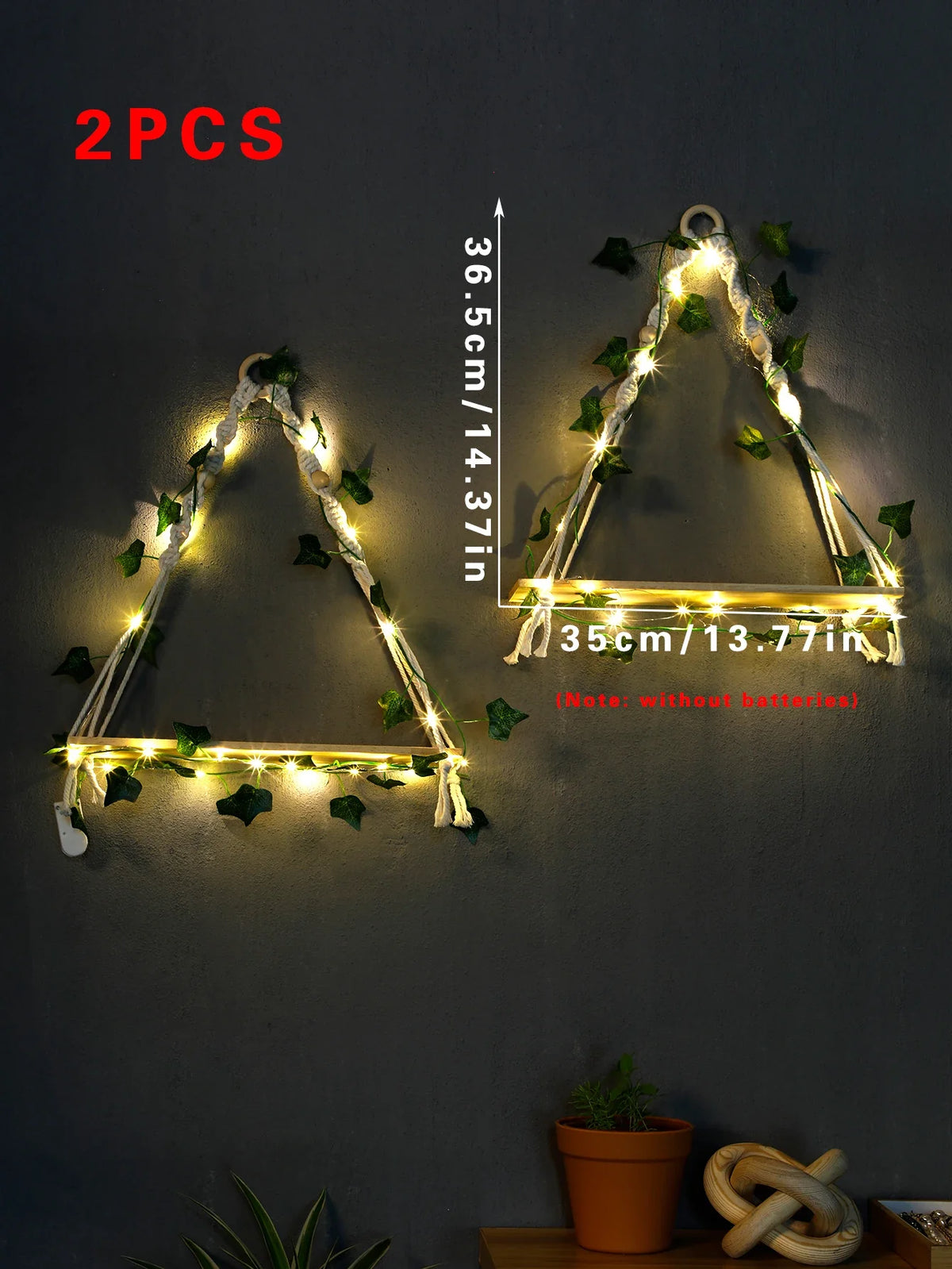 Mensola in legno con decorazione a foglia appesa, mensola LED decorativa, arredamento estetico per stanza, mensole galleggianti, espositore da parete per soggiorno