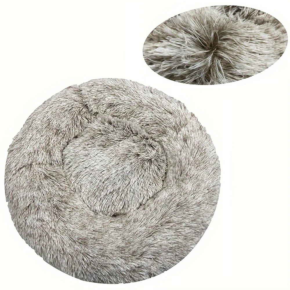 Cuccia rotonda per cani invernale calda, cesta in peluche per cani, cuccia lavabile per animali domestici per cani di taglia piccola, media e grande, divano per gatti