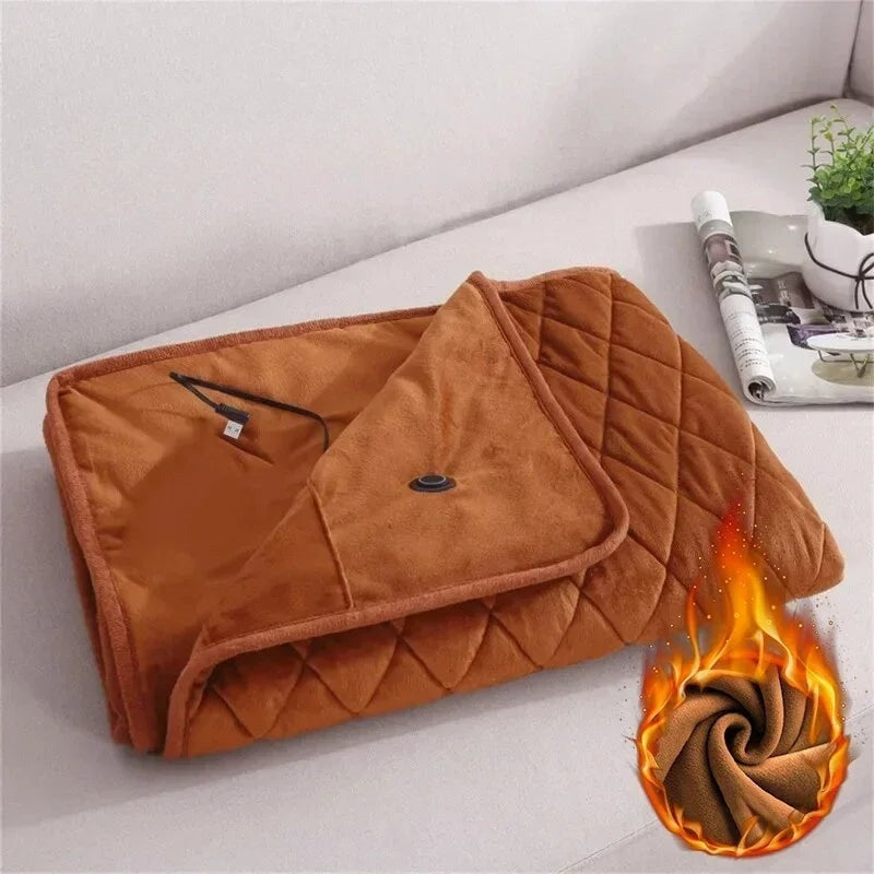 Coperta riscaldata portatile per angoli accoglienti