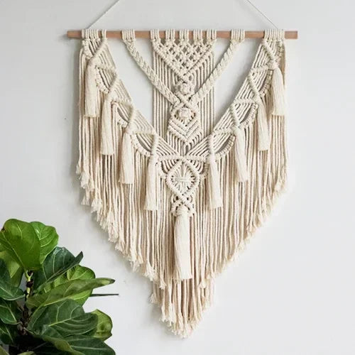 Macrame Woven Wall Hanging - Boho Chic Tapestry
