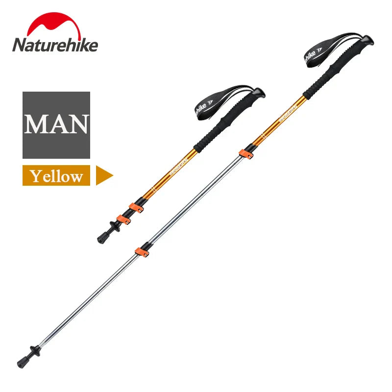 Bețe de drumeție din aluminiu Naturehike, cu trei segmente
