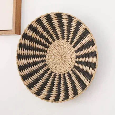 Panier mural tissé bohème