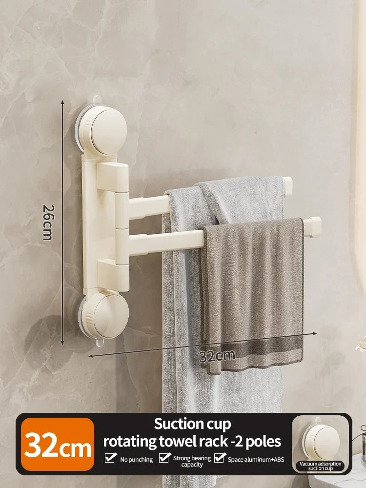 Porte-serviettes rotatif à ventouse