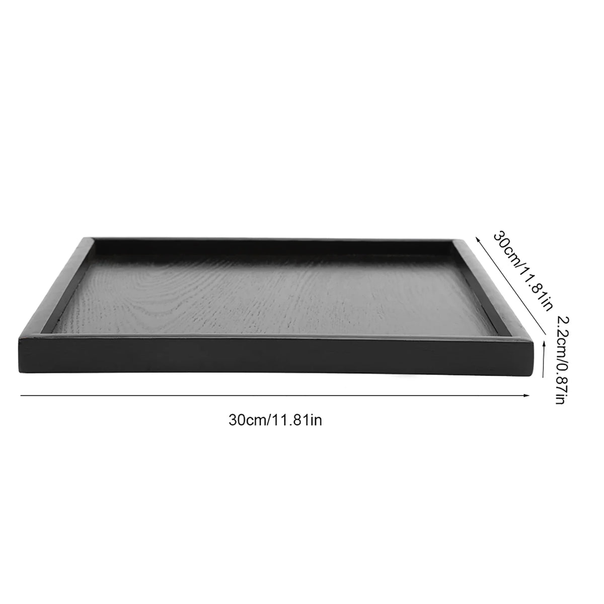 Plateau à thé en bois rectangulaire, bois massif, plateau de service pour thé, café, snacks, repas pour maison, hôtels, restaurants, cantines