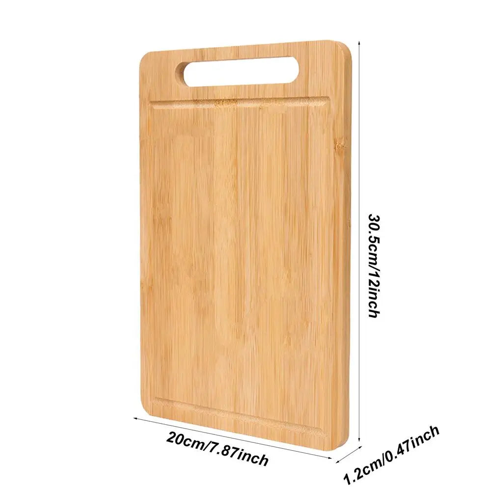 Tagliere spesso in legno di bambù | Tagliere da cucina multifunzione per tritare e servire