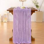Lilac Purple Cheesecloth Table Runner