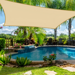 Sombrilla rectangular impermeable para comodidad en todo clima