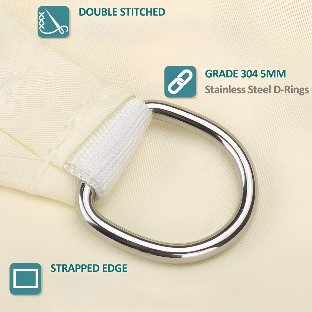 Sombrilla rectangular impermeable para comodidad en todo clima