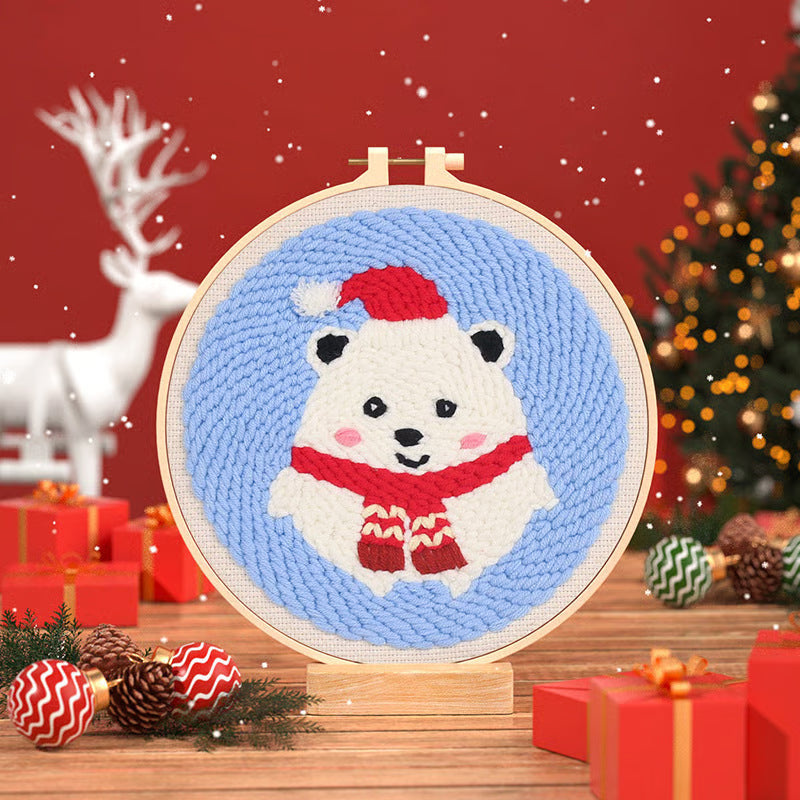 Kit de bordado navideño para decoración sentida