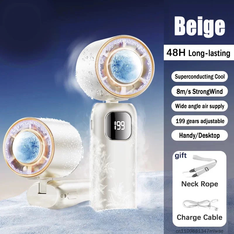 Turbo-Handventilator mit sofortiger Eis-Kühlung  