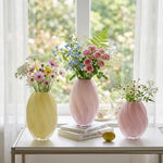 Vase malt en verre côtelé pour lumière sculpturale