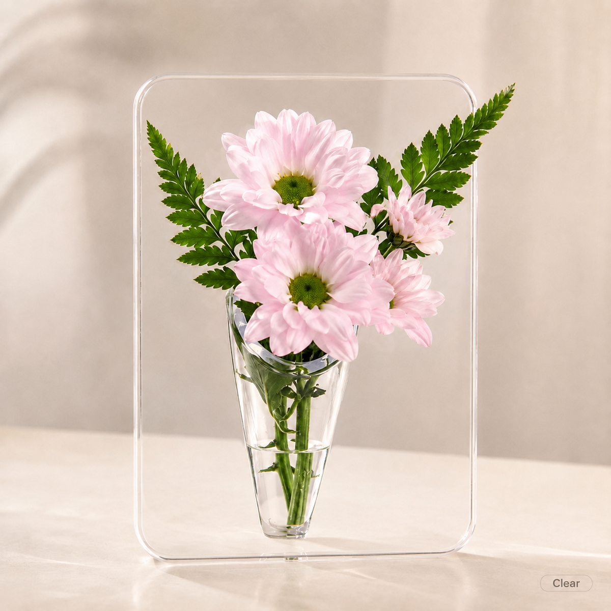 Acryl-Fotorahmen-Vase für persönliche Blüten