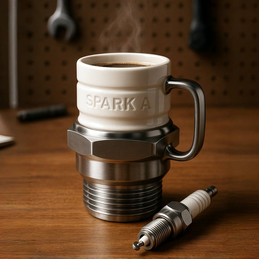 Tasse bougie d'allumage avec caractère automobile