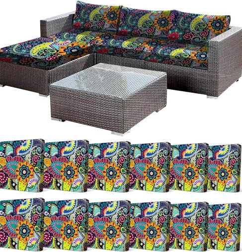 Fundas impermeables para cojines de patio para encanto exterior