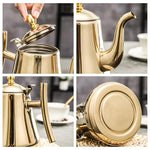 Tetera de acero inoxidable para infusión elegante