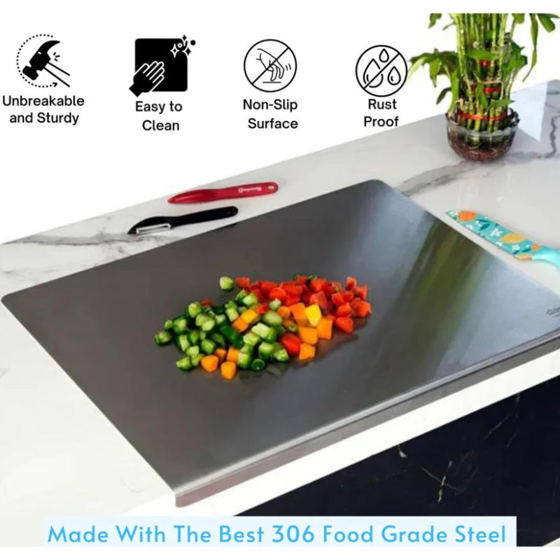 Stainless Steel Cutting Board For Sleek Prep