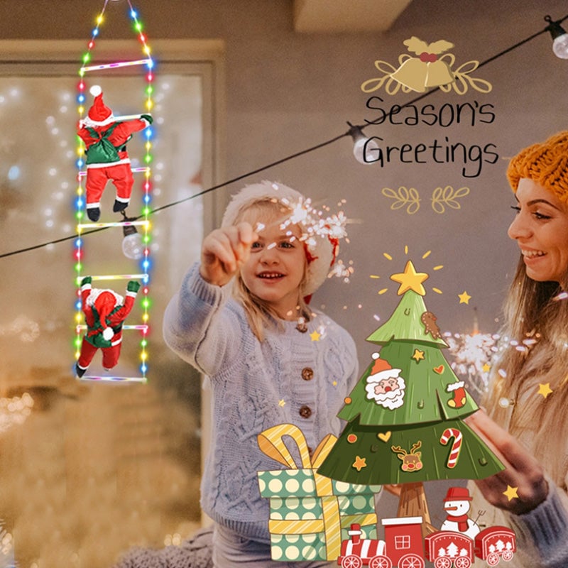 Lumières d'échelle de Noël pour un caractère festif