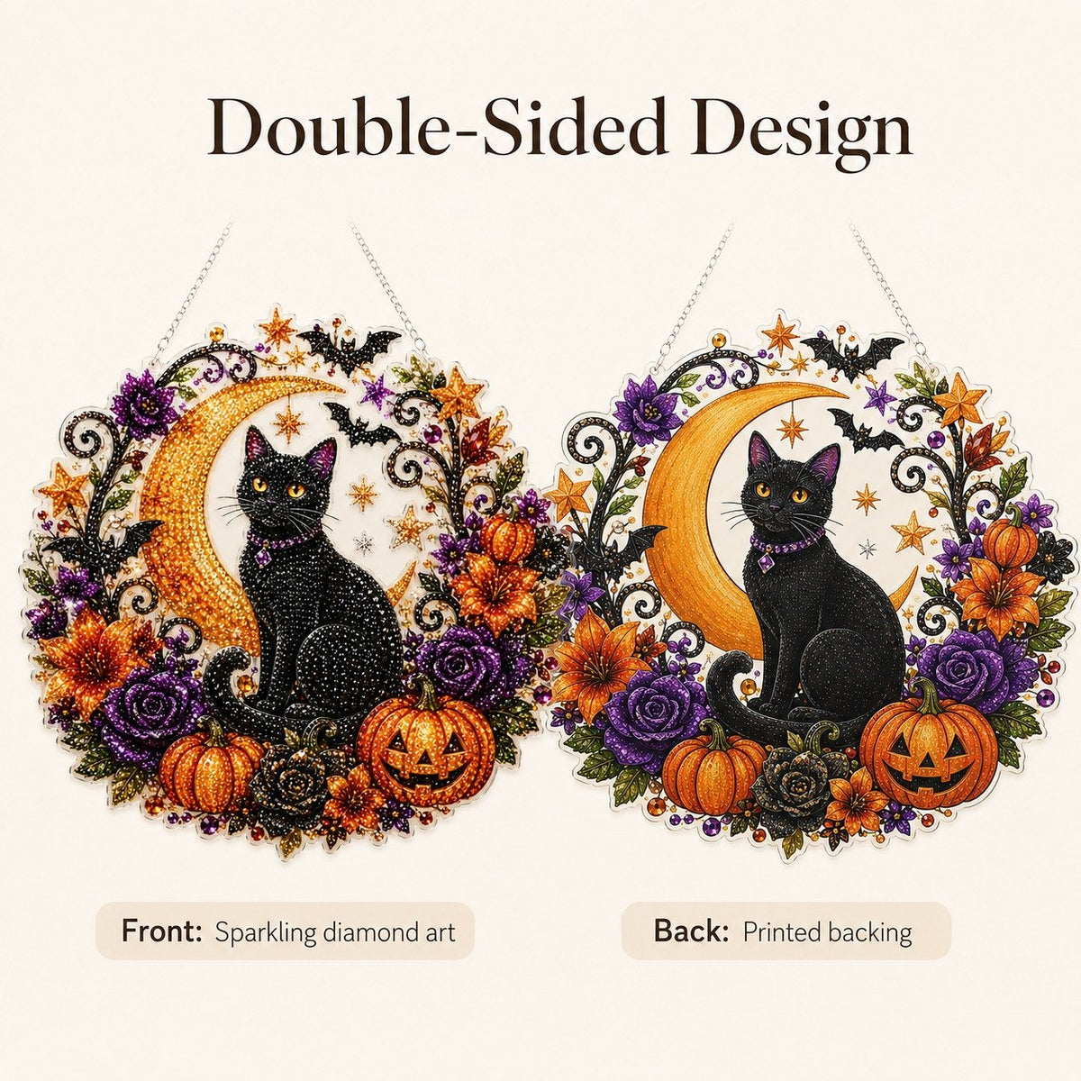 Luz de luna de gato negro para un encanto embrujado