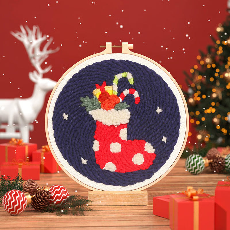 Kit de bordado navideño para decoración sentida