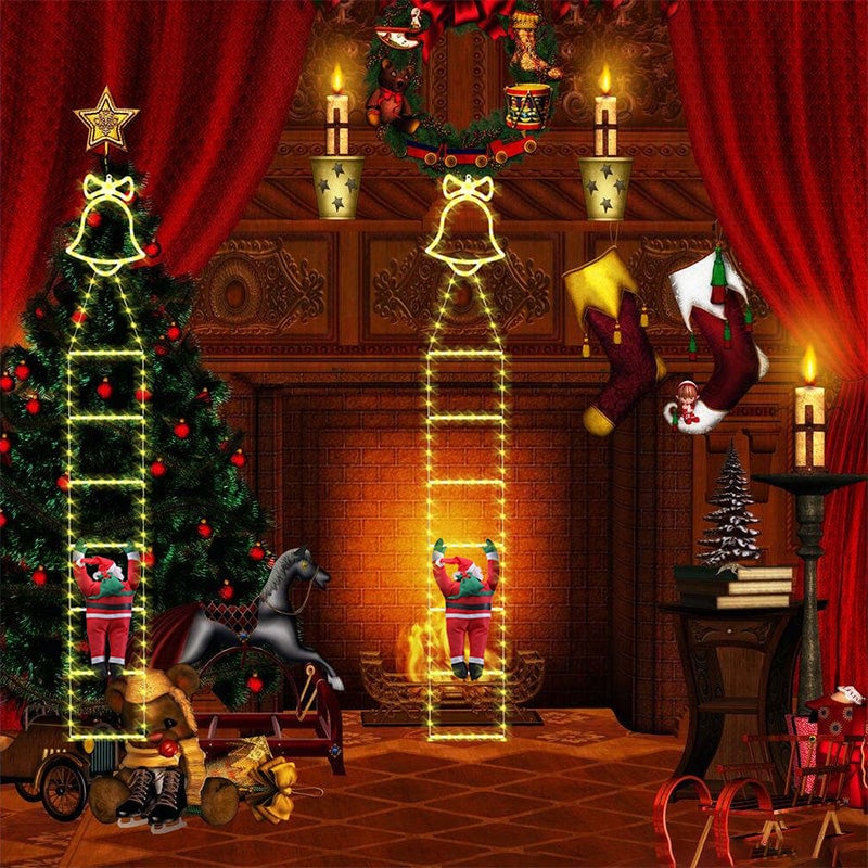 Lumières d'échelle de Noël pour un caractère festif