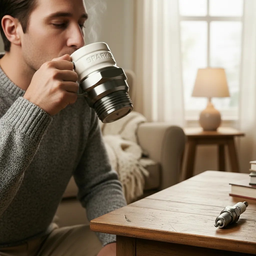 Tasse bougie d'allumage avec caractère automobile