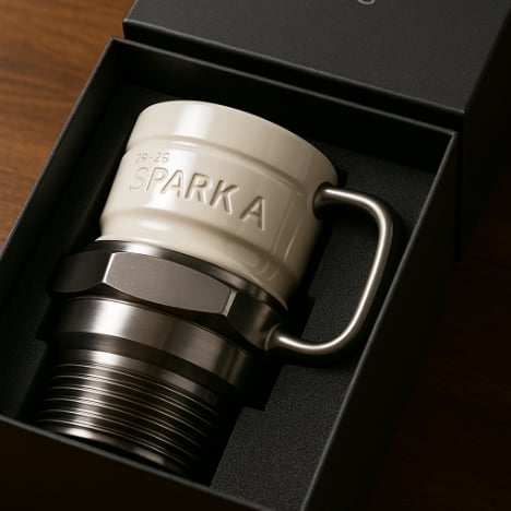 Tasse bougie d'allumage avec caractère automobile