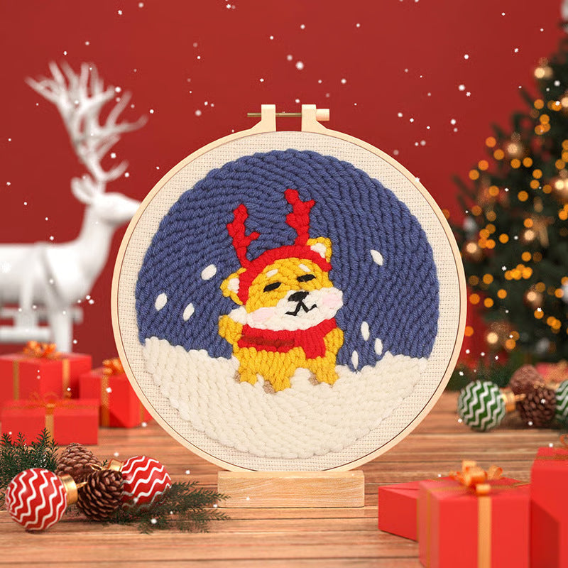 Kit de bordado navideño para decoración sentida