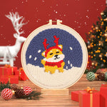 Kit de bordado navideño para decoración sentida