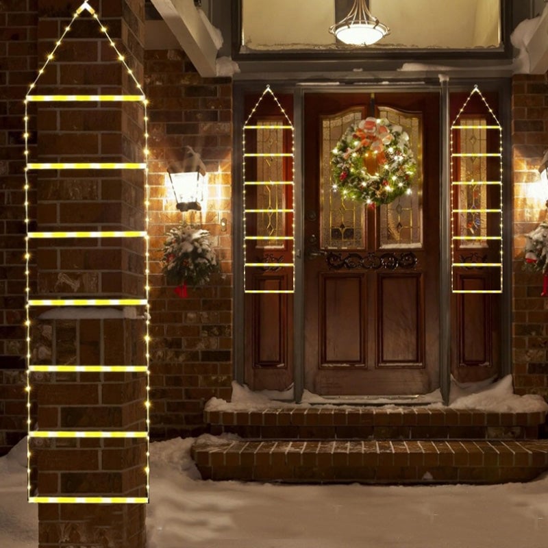 Lumières d'échelle de Noël pour un caractère festif