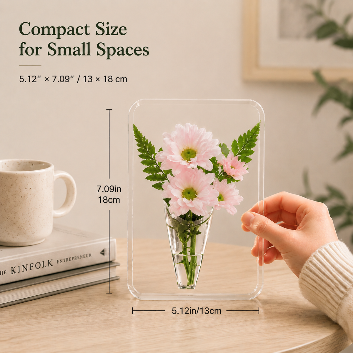 Acryl-Fotorahmen-Vase für persönliche Blüten